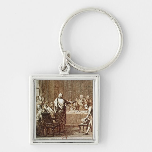 Benjamin Franklin Presenting his Opposition Key Ring (Front)