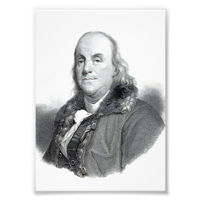 Benjamin Franklin usa president united states amer Photo Print (Front)