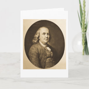 Benjamin Franklin - Vintage Magic Lantern Slide Card