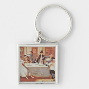 Benjamin Franklin's experiments with electricity Key Ring