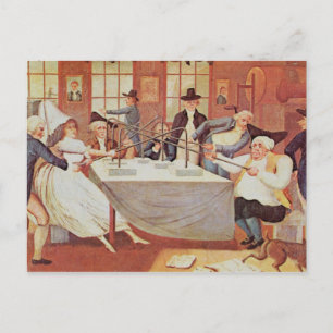 Benjamin Franklin's experiments with electricity Postcard