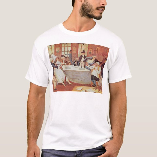 Benjamin Franklin's experiments with electricity T-Shirt (Front)