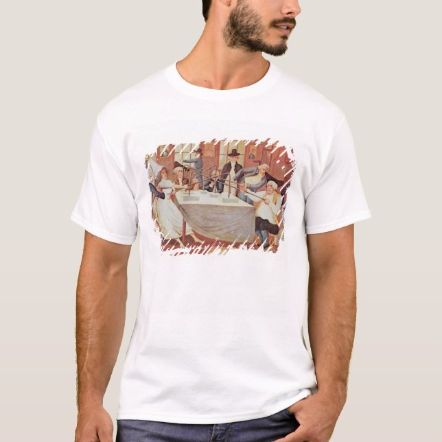 Benjamin Franklin's experiments with electricity T-Shirt (Front)