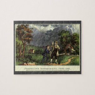 Benjamin Franklin's Lightning and Kite Experiment Jigsaw Puzzle