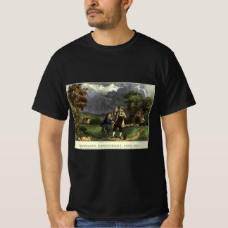 Benjamin Franklin's Lightning with Kite Experiment T-Shirt