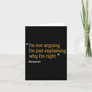 Benjamin Gift Quote Funny Birthday Personalised Na Card