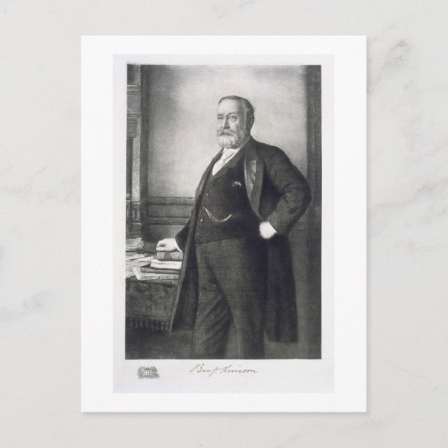 Benjamin Harrison (1833-1901), 23rd President of t Postcard (Front)