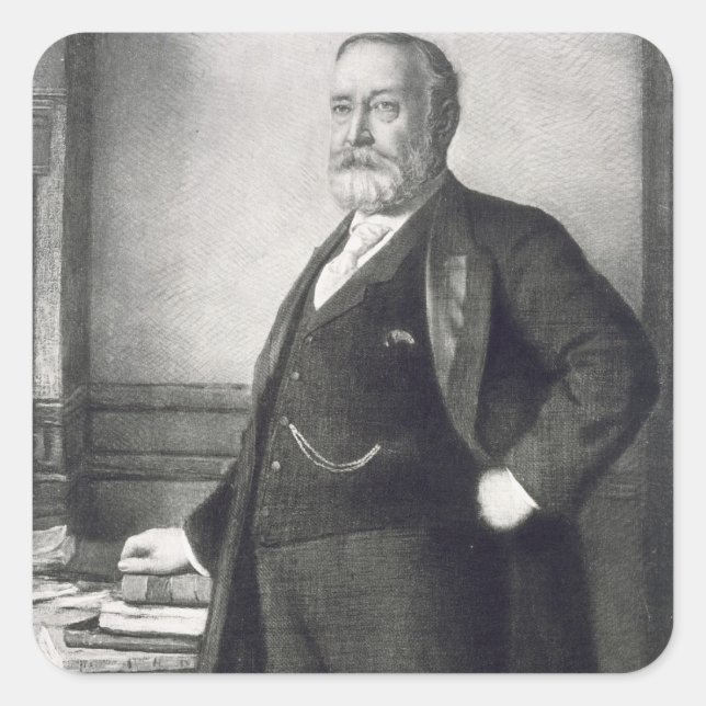 Benjamin Harrison (1833-1901), 23rd President of t Square Sticker (Front)