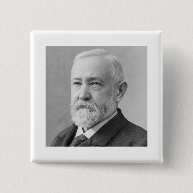 Benjamin Harrison 23 15 Cm Square Badge (Front)