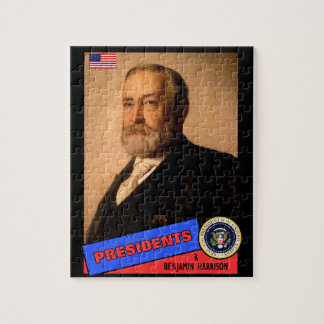 Benjamin Harrison Baseball Card Jigsaw Puzzle