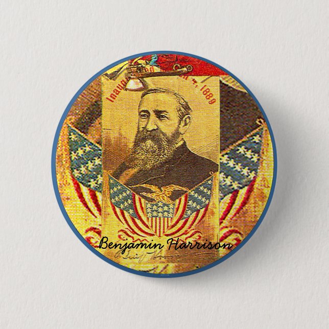 Benjamin Harrison - Button (Front)