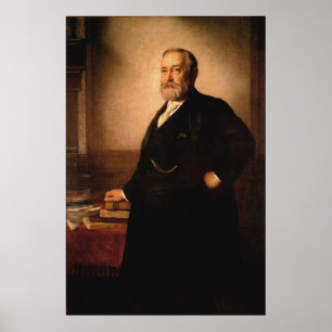 BENJAMIN HARRISON Portrait by Eastman Johnson Poster