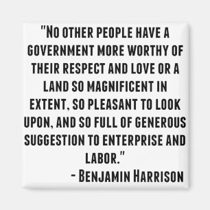 Benjamin Harrison Quote Magnet