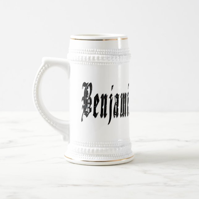 Benjamin, Name, Logo, Beer Stein (Left)