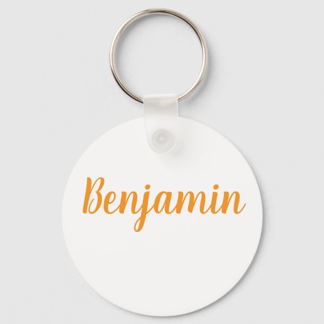 Benjamin name Metal ring keychain (Front)