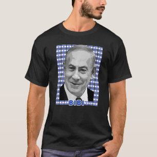 Benjamin Netanyahu Prime Minister Portrait Flag o T-Shirt