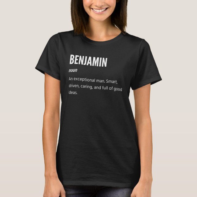 Benjamin  Noun An Exceptional Man T-Shirt (Front)