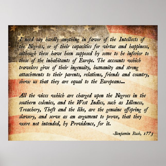 Benjamin Rush Quote Poster (Front)