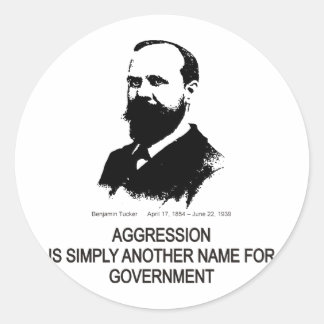 Benjamin Tucker Classic Round Sticker