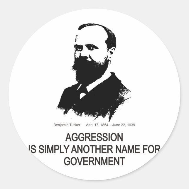 Benjamin Tucker Classic Round Sticker (Front)