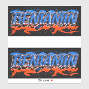 Benjamin Vorname Name Graffiti Aufkleber Sticker