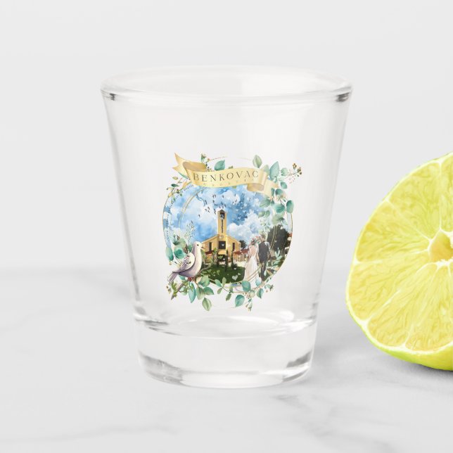 Benkovac Shot Glass (Front)