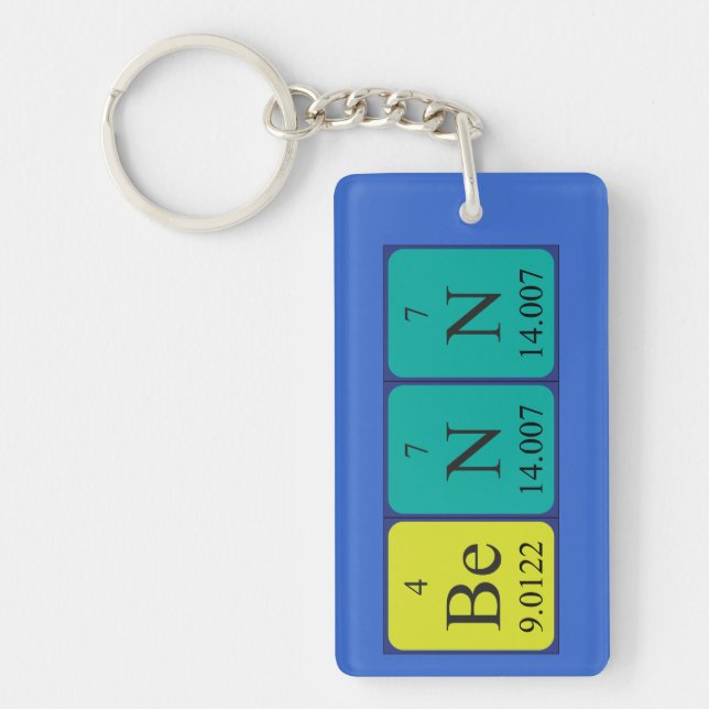 Benn periodic table name keyring (Front)