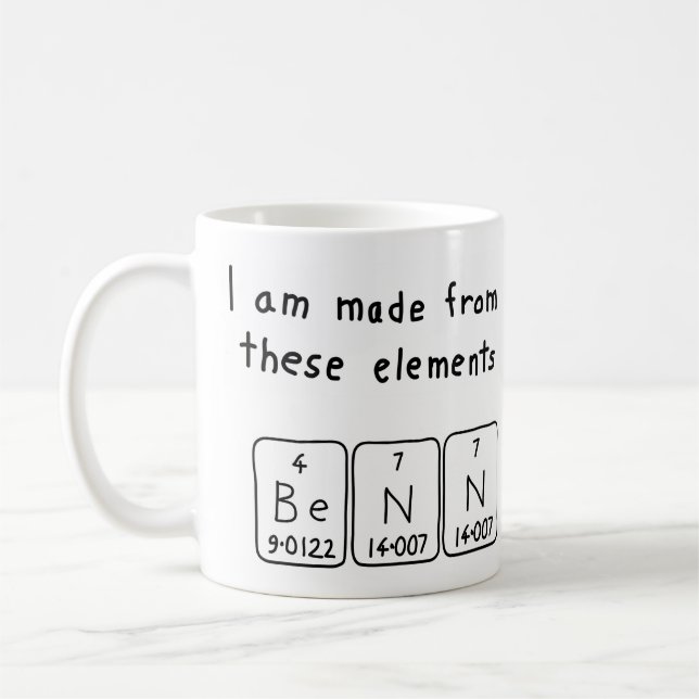 Benn periodic table name mug (Left)