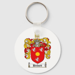 BENNETT FAMILY CREST -  BENNETT COAT OF ARMS KEY RING