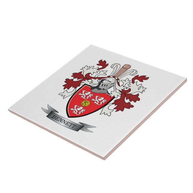 Bennett Family Crest Coat of Arms Tile (Side)