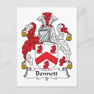 Bennett Family Crest Postcard