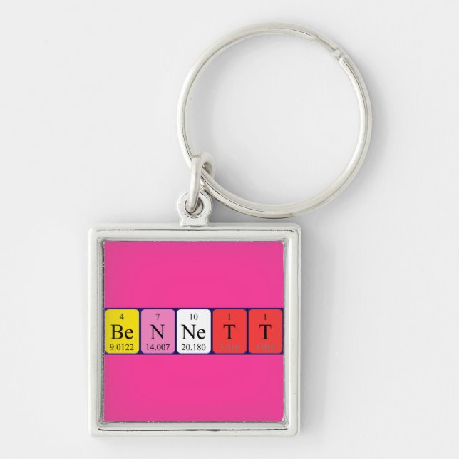 Bennett periodic table name keyring (Front)