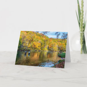 Bennett Spring Autumn Fishing Greeting Card