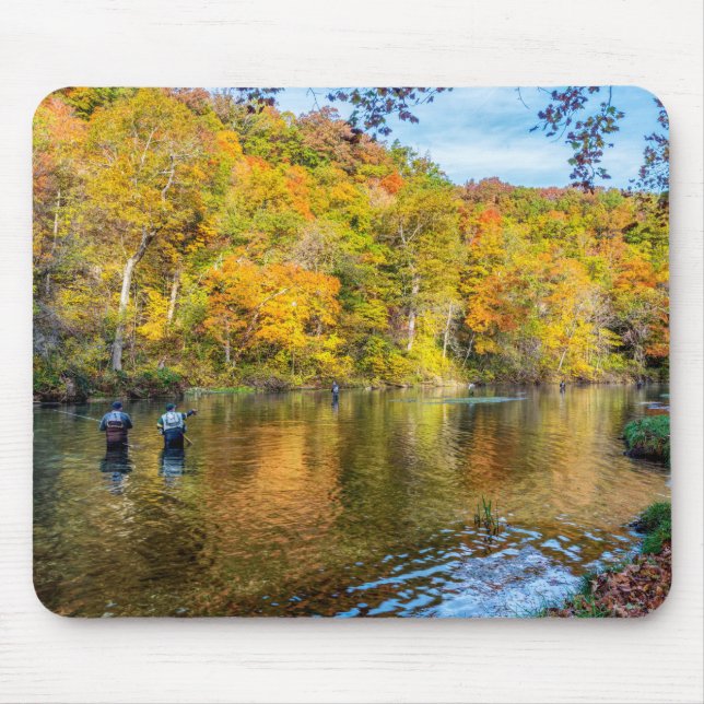 Bennett Spring Autumn Fishing Mouse Pad (Front)