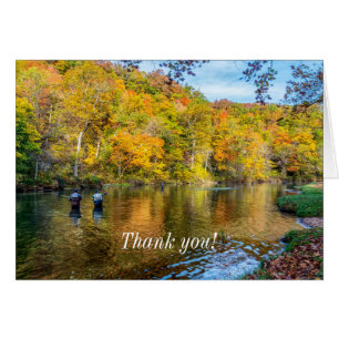 Bennett Spring Autumn Fishing Thank You Card
