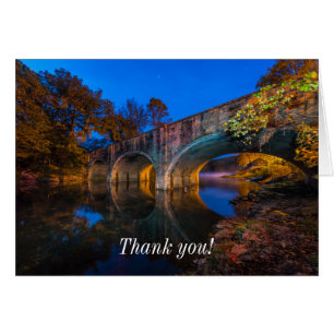 Bennett Spring Bridge Twilight Thank You Card