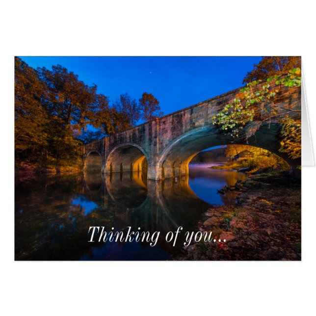 Bennett Spring Bridge Twilight Thinking Of U Card (Front Horizontal)