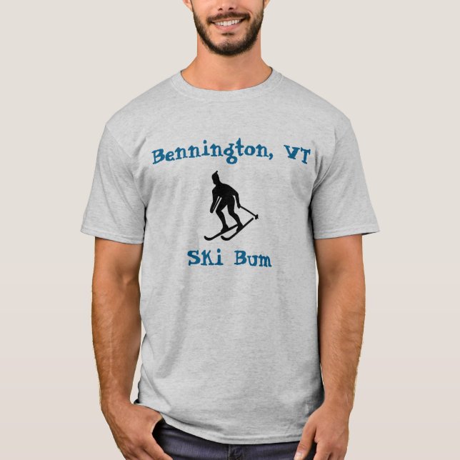 Bennington, VT, Ski Bum T-Shirt (Front)