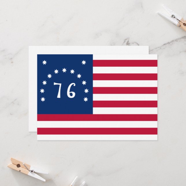 Bennington's Banner: The 76 American Battle Flag Invitation (Front/Back In Situ)