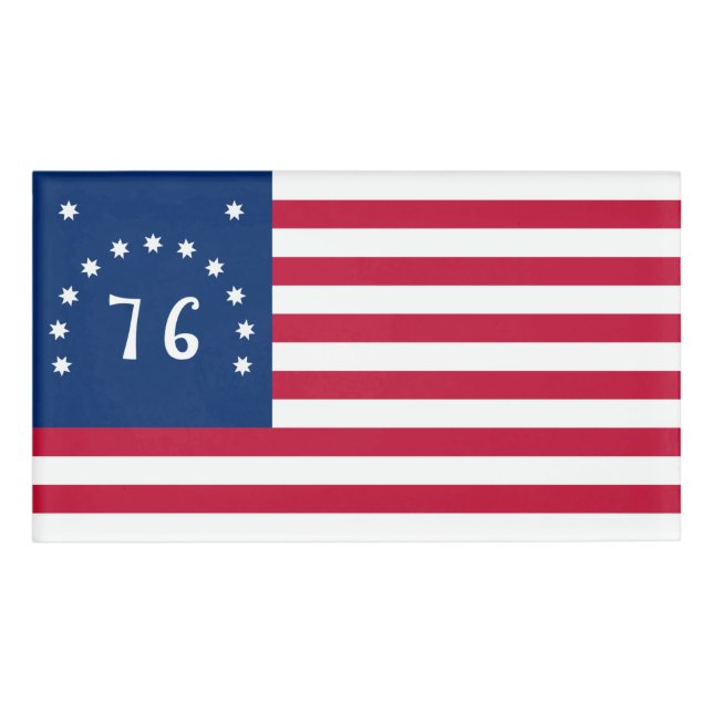 Bennington's Banner: The 76 American Battle Flag Name Tag (Front)