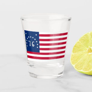 Bennington's Banner: The 76 American Battle Flag Shot Glass