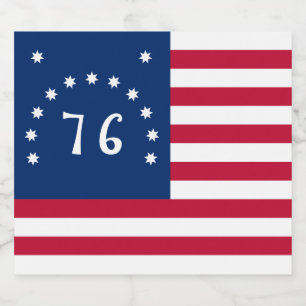 Bennington's Banner: The 76 American Battle Flag Sparkling Wine Label