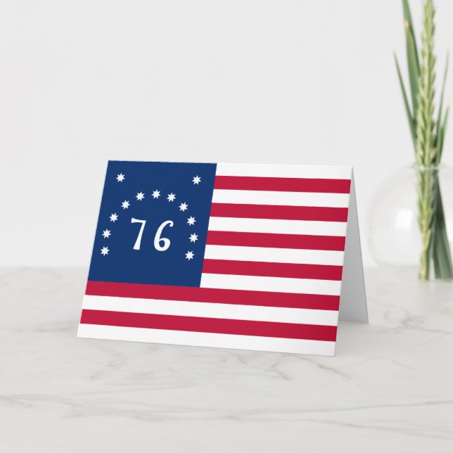 Bennington's Banner: The 76 American Battle Flag Thank You Card (Front)
