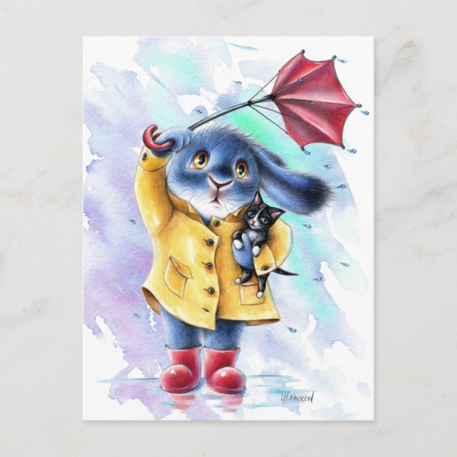 Benny Blue - Cat Rescue Postcard (Front)