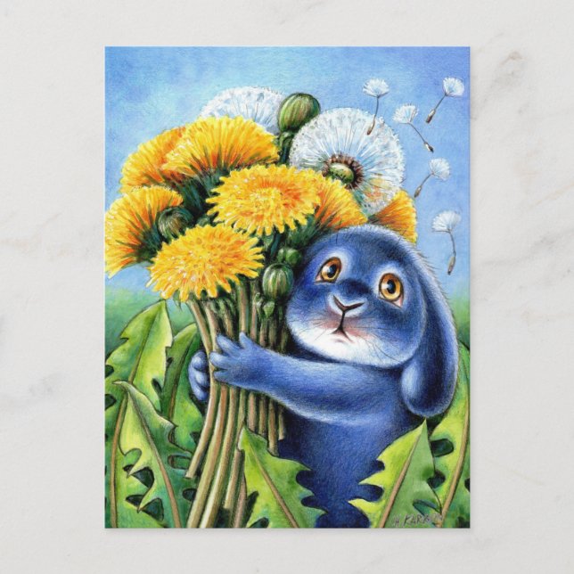 Benny Blue - Dandelions Postcard (Front)