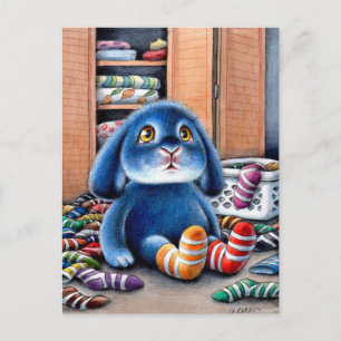 Benny Blue - Missing Socks Postcard