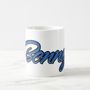 Benny first name name blue cup coffee cup