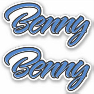 Benny name blue sticker sticker embroiderset