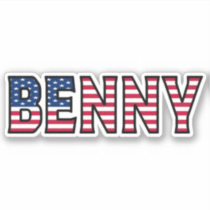 Benny Name Vorname USA Sticker Stickerset