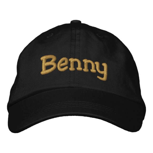 Benny Personalised Embroidered Baseball Cap / Hat (Front)